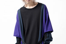 Load image into Gallery viewer, FACETASM LAYERED LONG SLEEVE TOPS (BLACK)