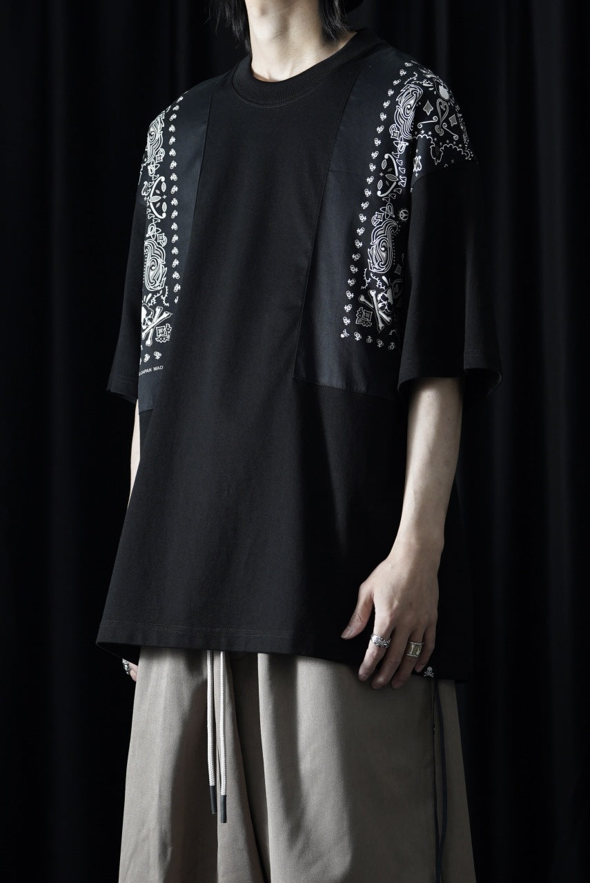 画像をギャラリービューアに読み込む, mastermind JAPAN BANDANA SS TEE / BOXY FIT (BLACK x BLACK)