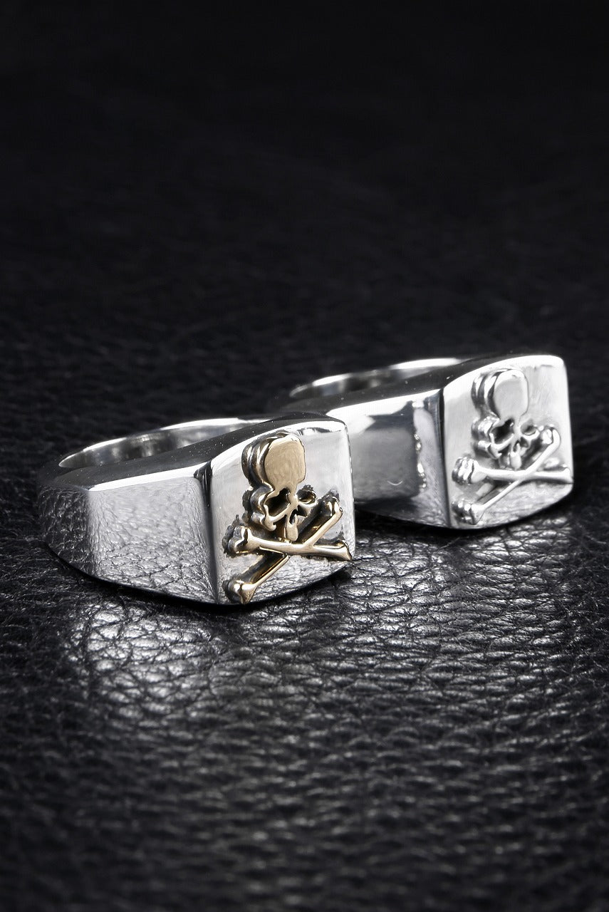 MASTERMIND WORLD COLLEGE RING (GOLD x SILVER)