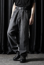 Load image into Gallery viewer, MASTERMIND WORLD PATCHWORK JACQUARD STRAIGHT DENIM PANTS (BLACK)