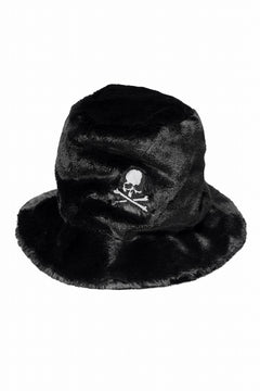 Load image into Gallery viewer, mastermind WORLD BUCKET HAT / FAUX FIR (BLACK)
