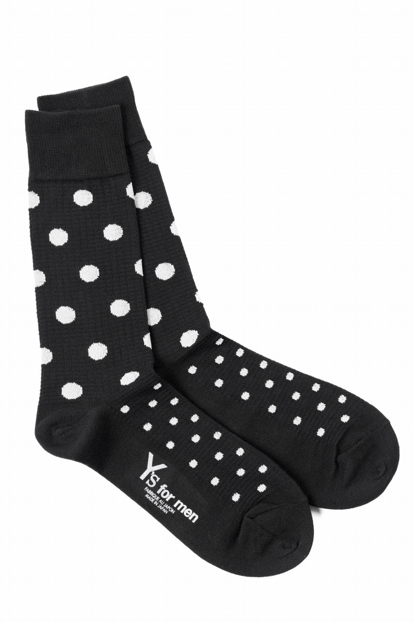 Y's for men DOT SOCKS (BLACK)