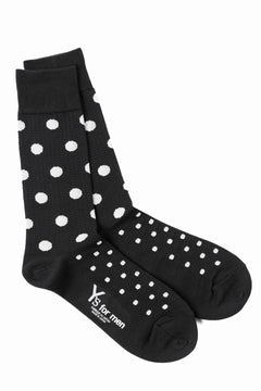 Load image into Gallery viewer, Y&#39;s for men DOT SOCKS (BLACK)