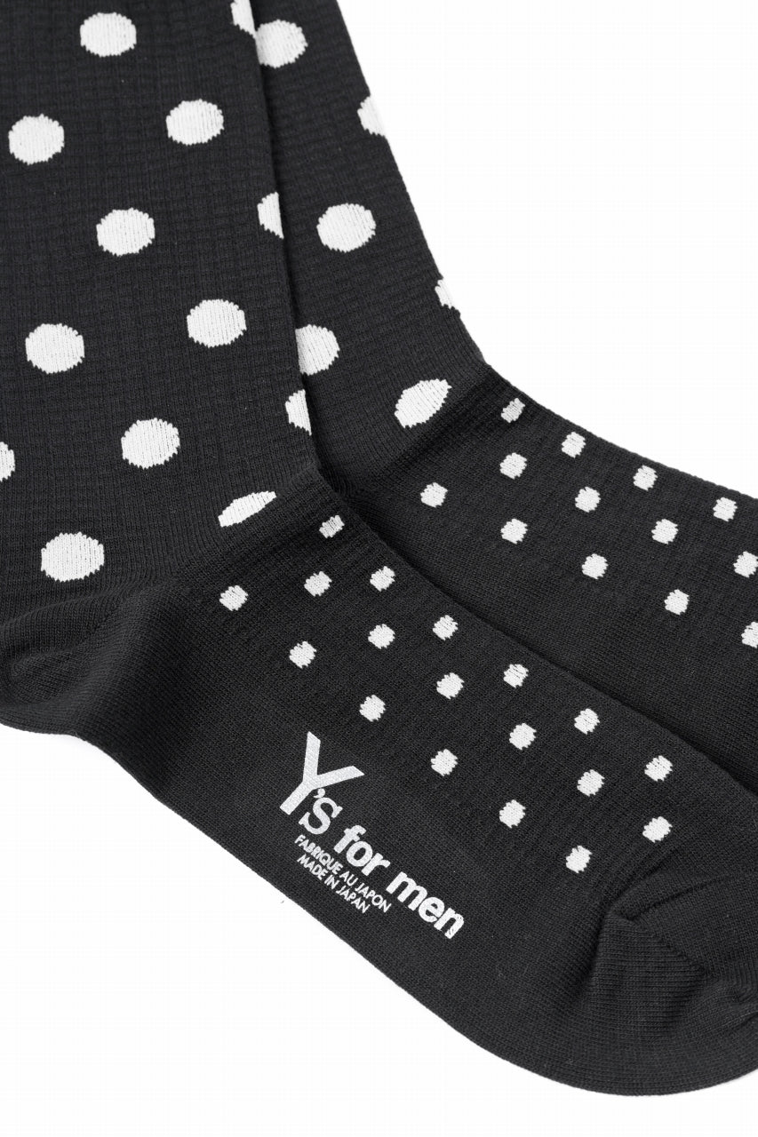 Y's for men DOT SOCKS (BLACK)