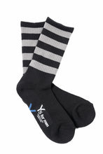 Load image into Gallery viewer, Y&#39;s for men PILE BORDER SOCKS (GREY)