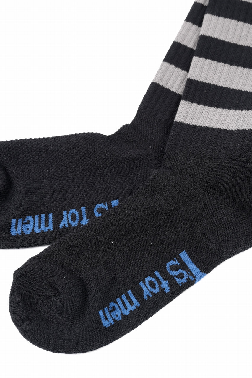 Y's for men PILE BORDER SOCKS (GREY)