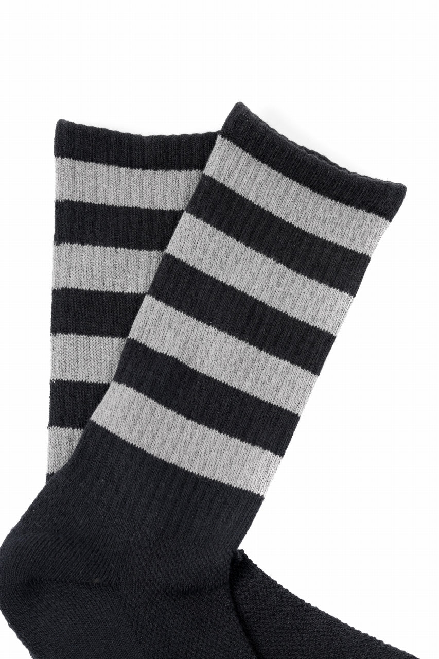 Y's for men PILE BORDER SOCKS (GREY)