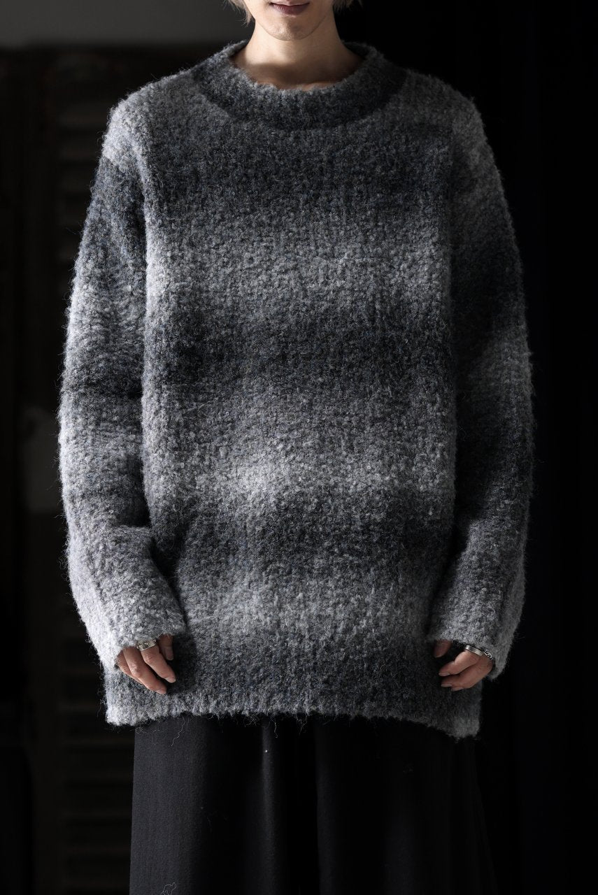 th products Inflated Oversized Crew / 1/4.5 kasuri loop knit (mono