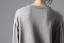 Load image into Gallery viewer, Y&#39;s for men ROUND NECK L/S KNIT TOPS / 12G PLAIN STITCH COLIRA (CHARCOAL)