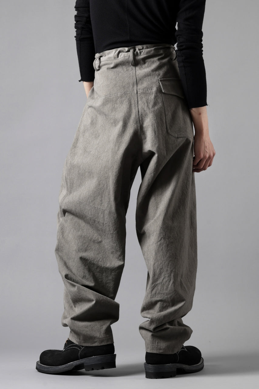 Y's for men WITH STRING WORK PANTS / SULFIDED OZONE COLI (CHARCOAL)