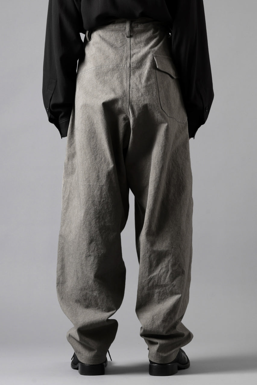 Y's for men WITH STRING WORK PANTS / SULFIDED OZONE COLI (CHARCOAL)