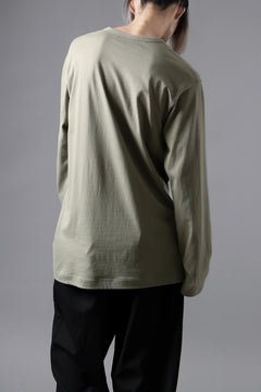 Load image into Gallery viewer, Y&#39;s for men LOGO PRINT LONG SLEEVE T-SHIRTS / 30/1 COMA COTTON (KHAKI)