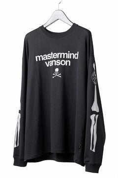 Load image into Gallery viewer, MASTERMIND WORLD x VANSON B-BONE L/S TEE (BLACK)