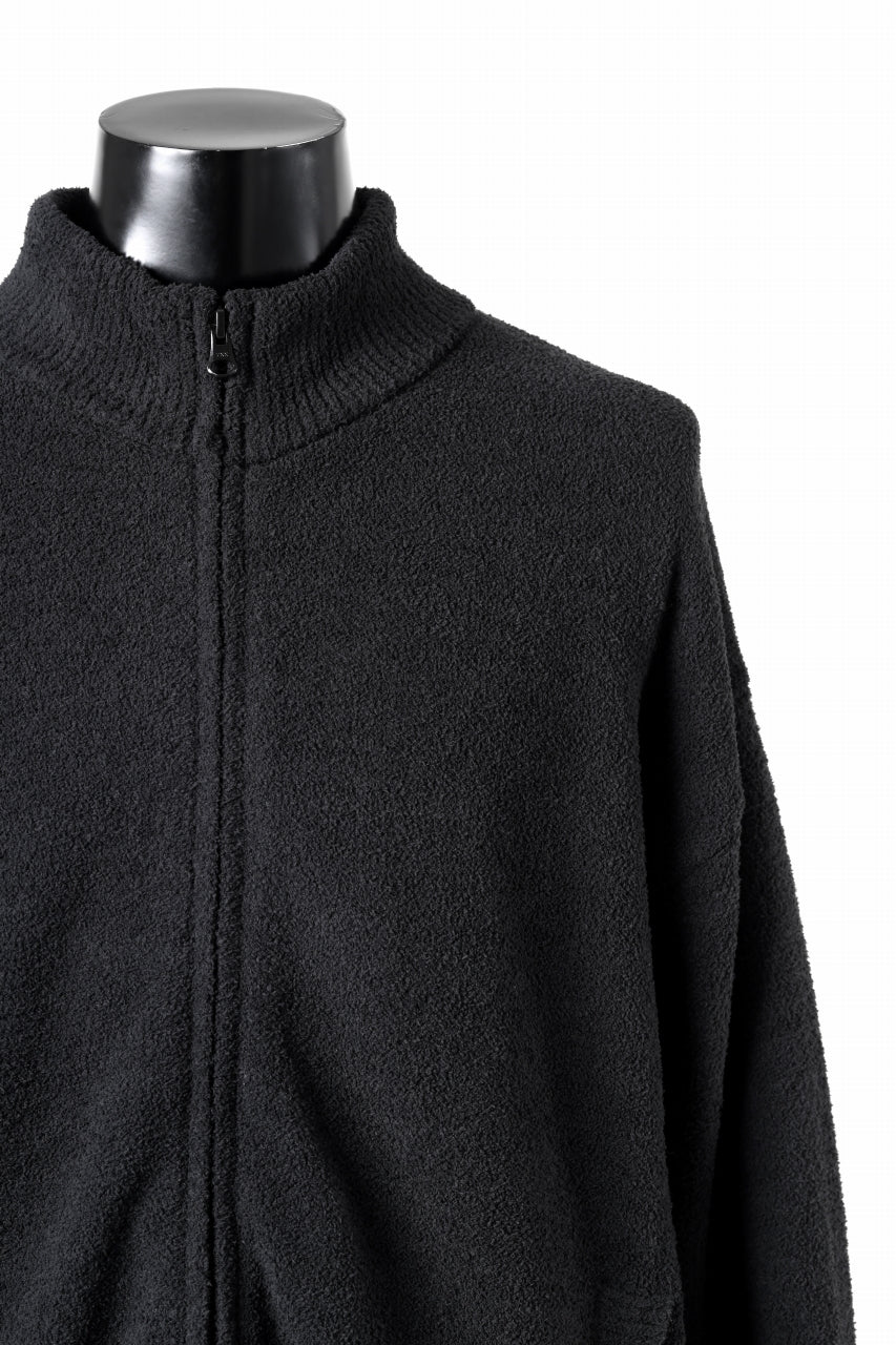 MASTERMIND WORLD LOUNGE FULL-ZIP TRACK JACKET / SOFTY BOA FLEECE (BLACK x CHARCOAL)