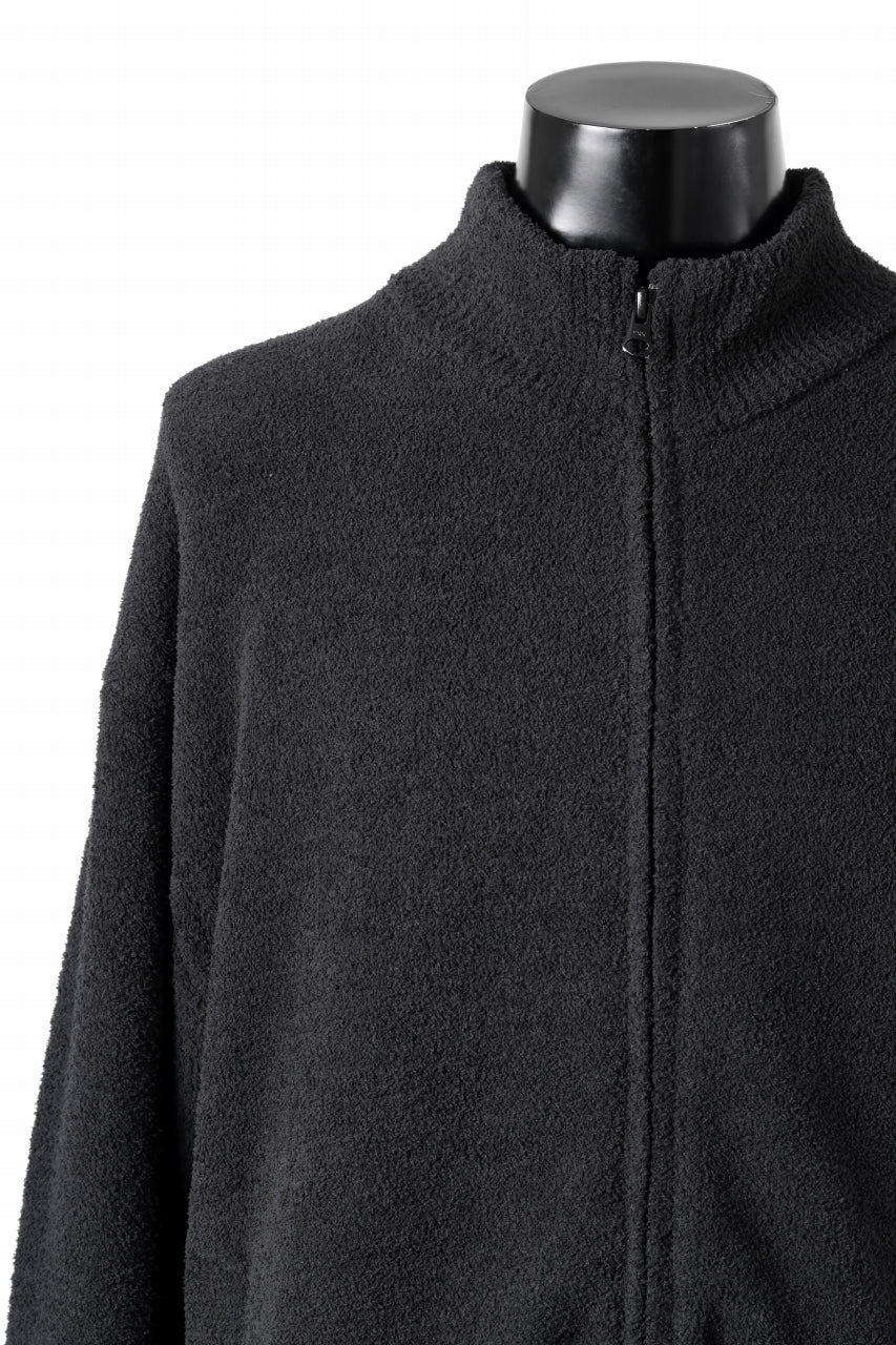 MASTERMIND WORLD LOUNGE FULL-ZIP TRACK JACKET / SOFTY BOA FLEECE (BLACK x CHARCOAL)