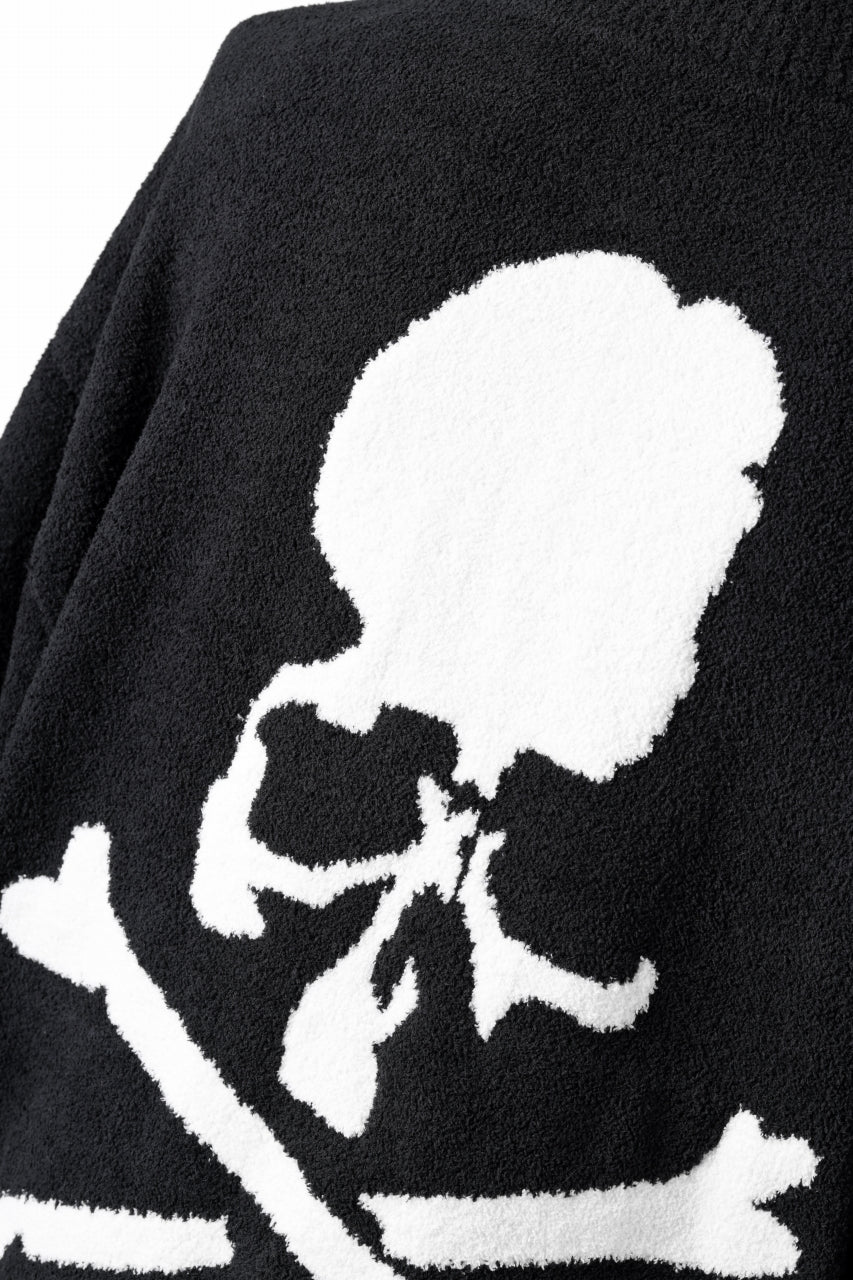 画像をギャラリービューアに読み込む, MASTERMIND WORLD LOUNGE FULL-ZIP TRACK JACKET / SOFTY BOA FLEECE (BLACK x WHITE)