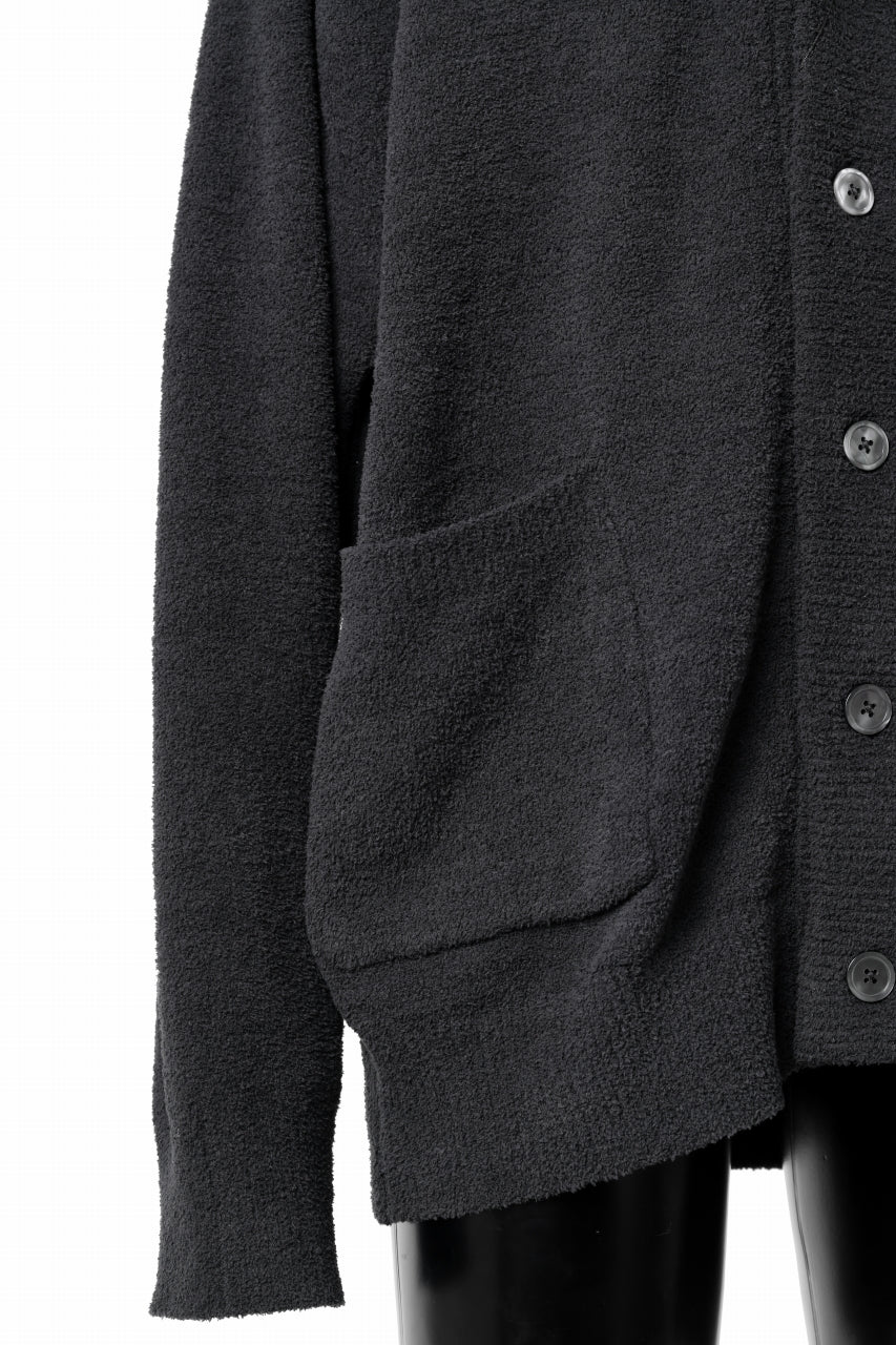 MASTERMIND WORLD LOUNGE CARDIGAN / SOFTY BOA FLEECE (BLACK x CHARCOAL)