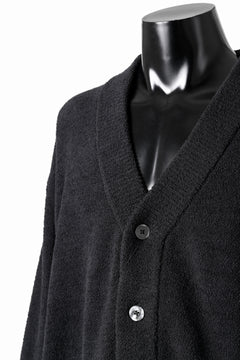 画像をギャラリービューアに読み込む, MASTERMIND WORLD LOUNGE CARDIGAN / SOFTY BOA FLEECE (BLACK x CHARCOAL)