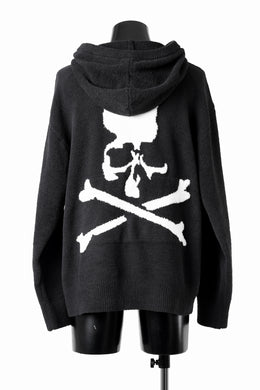 MASTERMIND WORLD LOUNGE FULL-ZIP HOODIE / SOFTY BOA FLEECE (BLACK x WHITE)