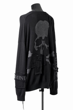 Load image into Gallery viewer, MASTERMIND WORLD PATCHWORK CARDIGAN / CASHMERE KNIT (BLACK)