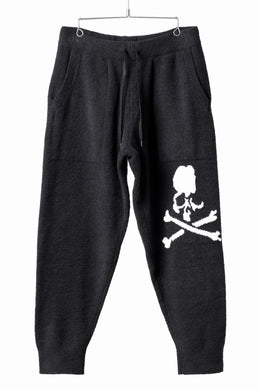 MASTERMIND WORLD LOUNGE LONG PANTS / SOFTY BOA FLEECE (BLACK x WHITE)