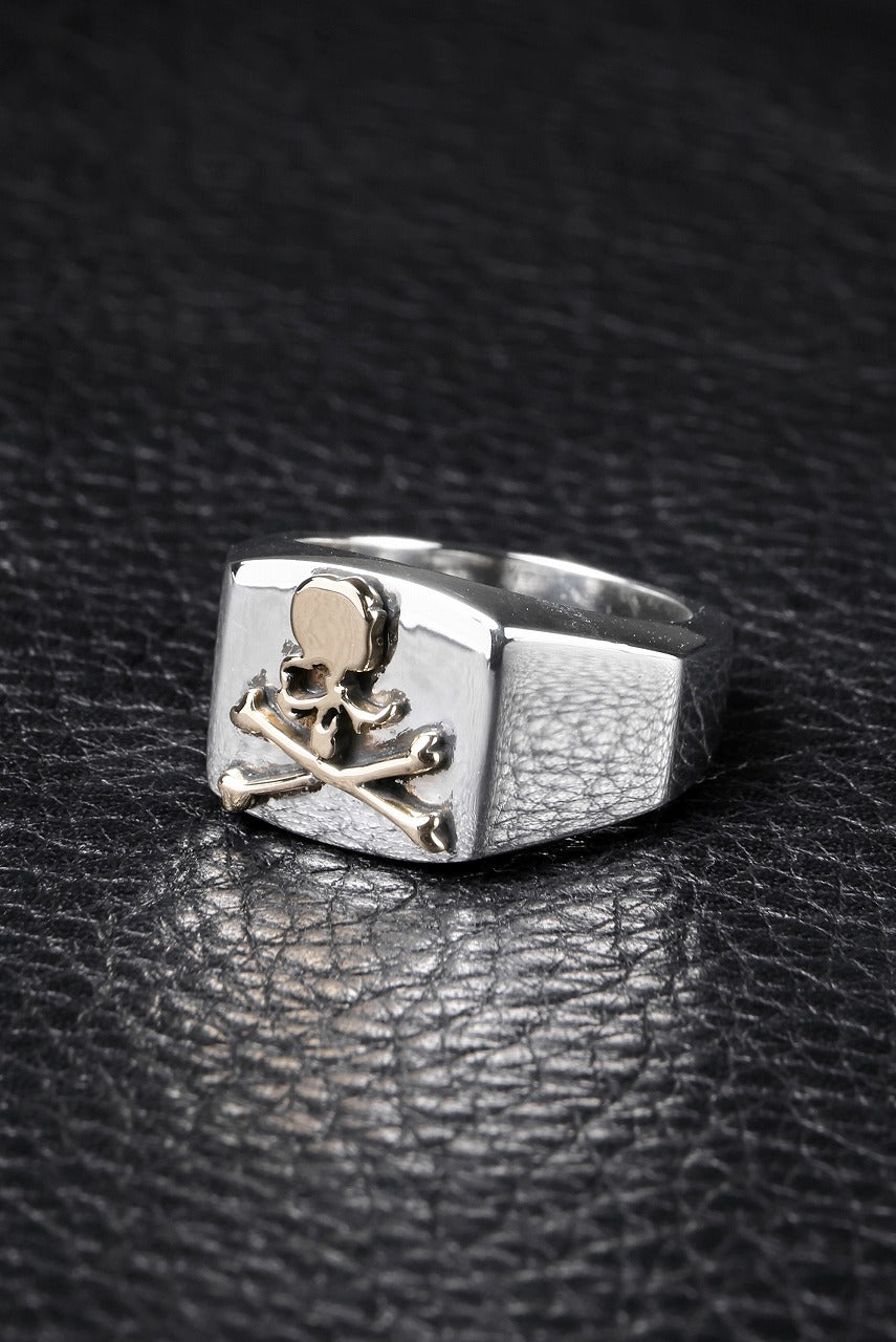 MASTERMIND WORLD COLLEGE RING (GOLD x SILVER)