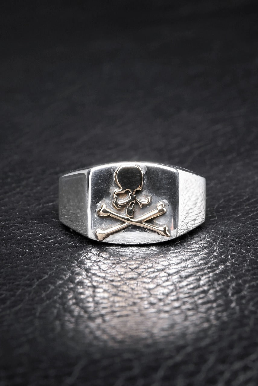 MASTERMIND WORLD COLLEGE RING (GOLD x SILVER)