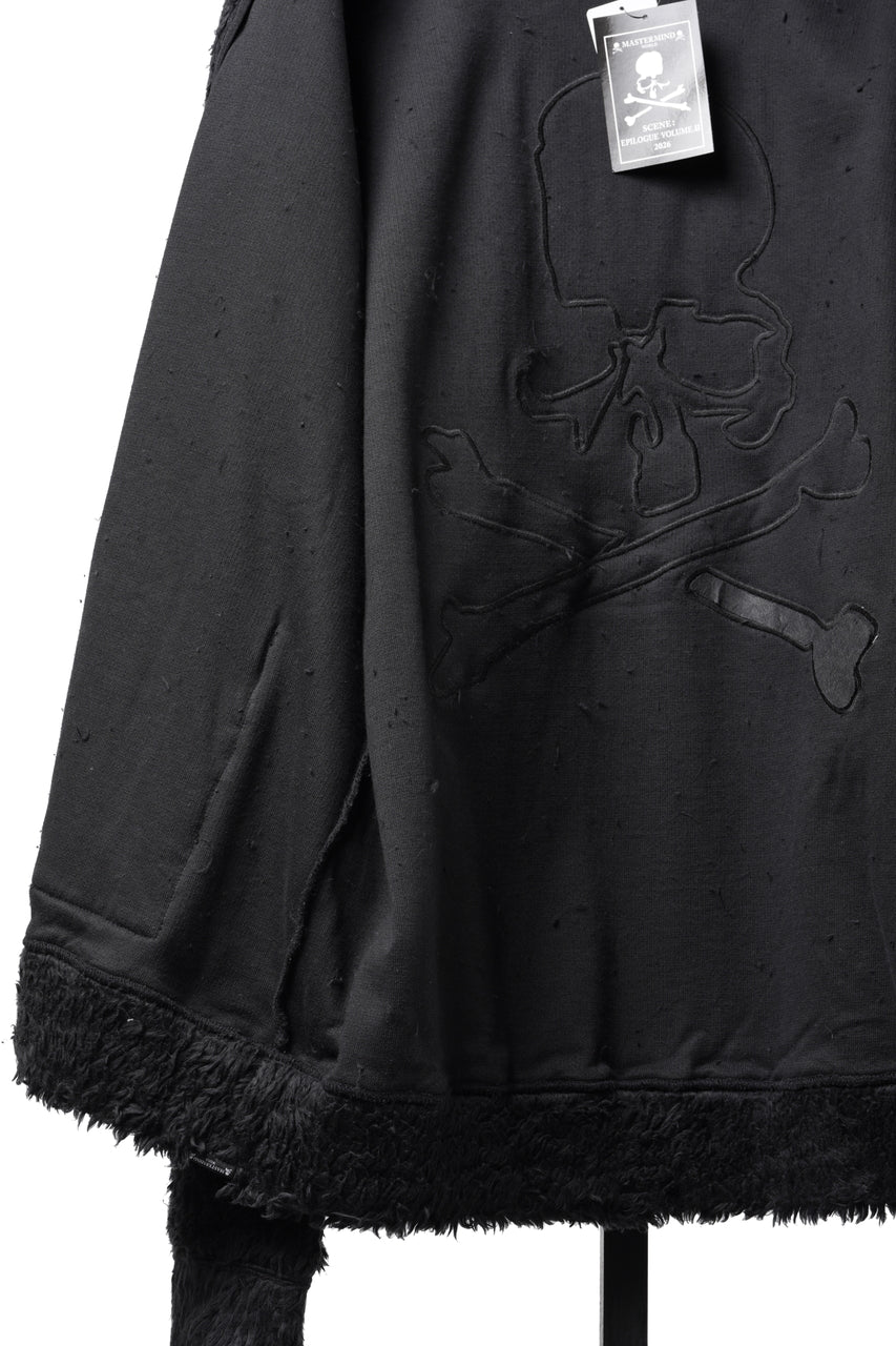 Load image into Gallery viewer, MASTERMIND WORLD SHAGGY CARDIGAN (BLACK)