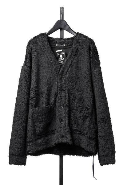 MASTERMIND WORLD SHAGGY CARDIGAN (BLACK)