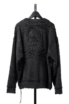 Load image into Gallery viewer, MASTERMIND WORLD SHAGGY CARDIGAN (BLACK)