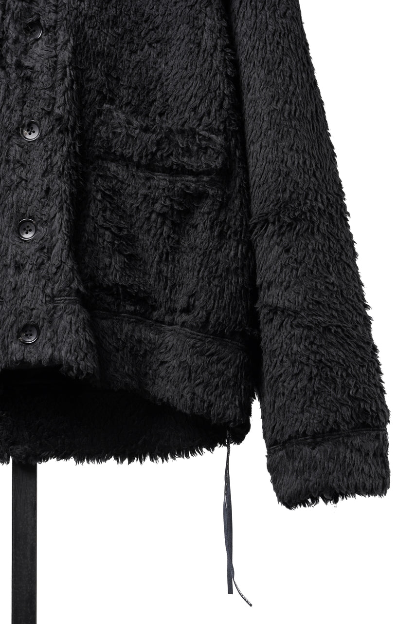 Load image into Gallery viewer, MASTERMIND WORLD SHAGGY CARDIGAN (BLACK)