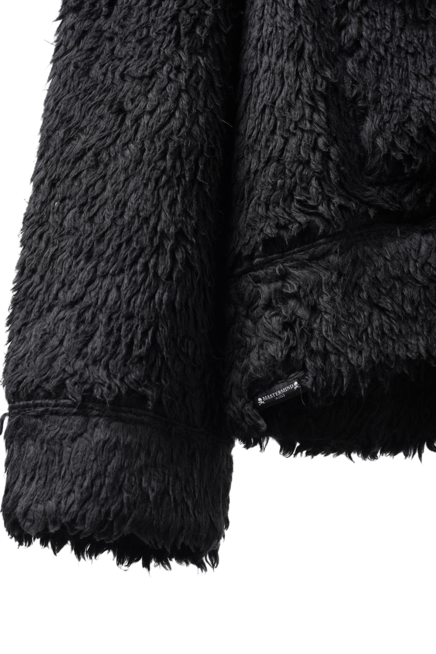 Load image into Gallery viewer, MASTERMIND WORLD SHAGGY CARDIGAN (BLACK)