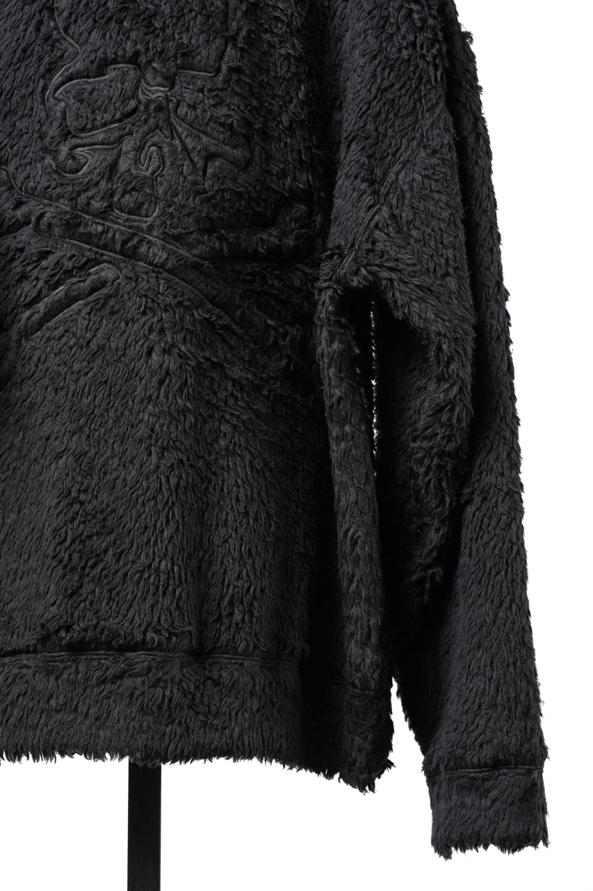 Load image into Gallery viewer, MASTERMIND WORLD SHAGGY CARDIGAN (BLACK)