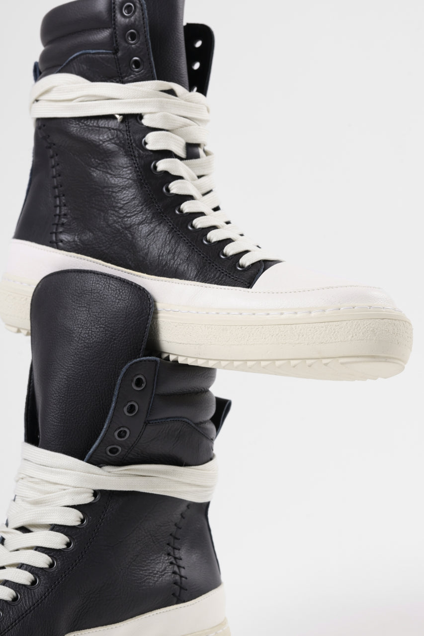 Load image into Gallery viewer, masnada HIGH TOP SNEAKER / CALF SKIN LEATHER (BLACK)