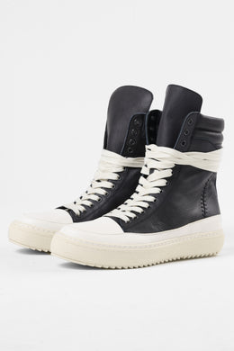 masnada HIGH TOP SNEAKER / CALF SKIN LEATHER (BLACK)