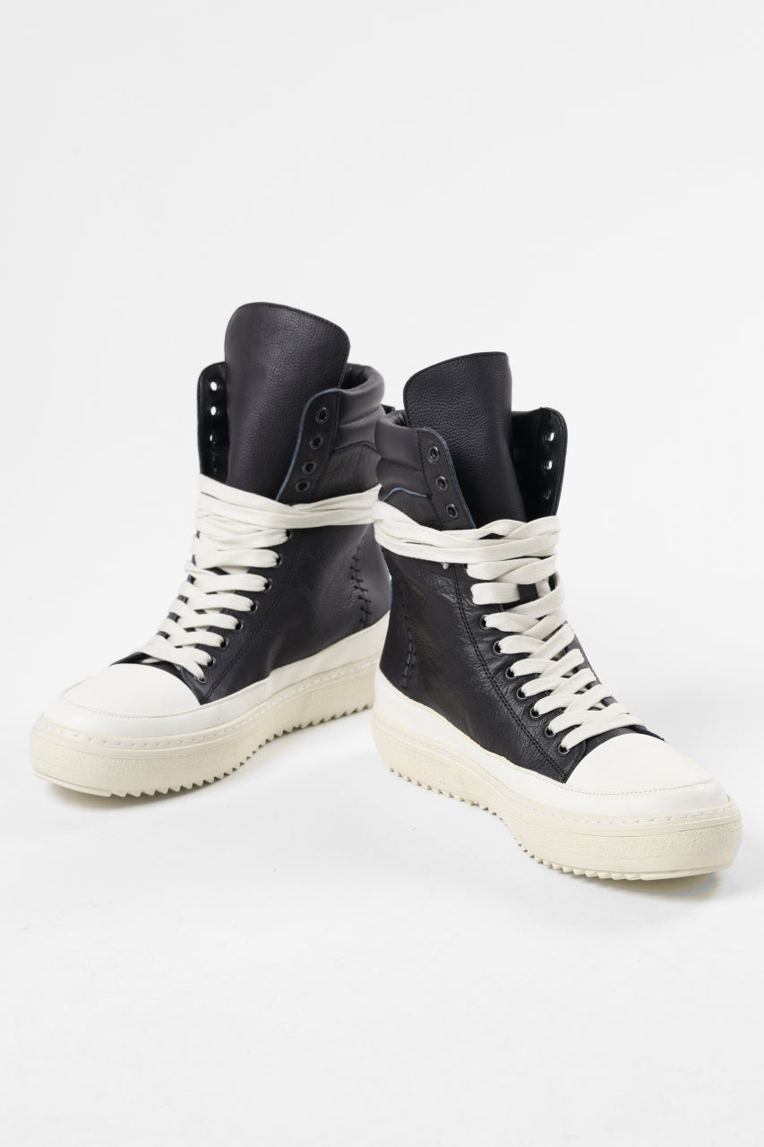 Load image into Gallery viewer, masnada HIGH TOP SNEAKER / CALF SKIN LEATHER (BLACK)