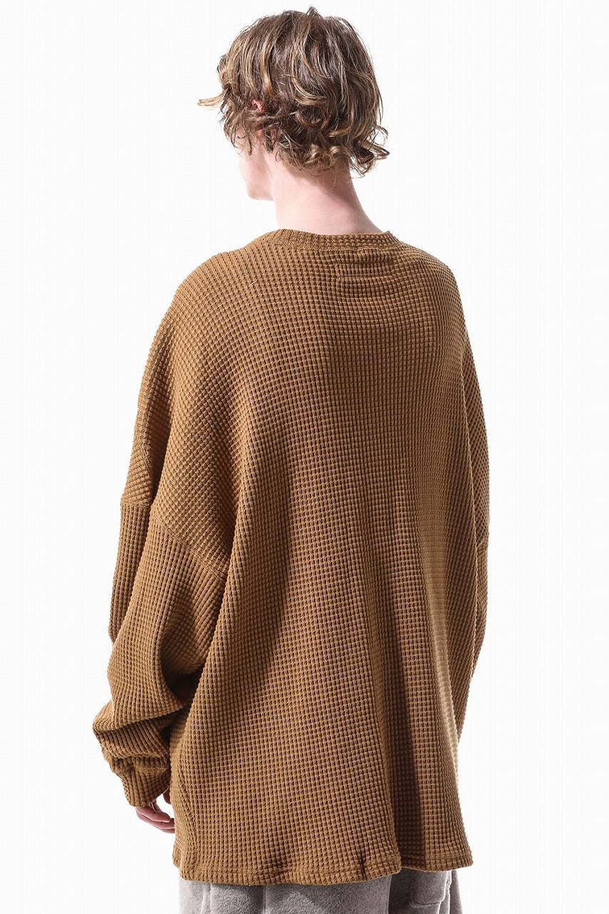 A.F ARTEFACT OVER SIZE TOP / HEAVY WAFFLE JERSEY (CAMEL)