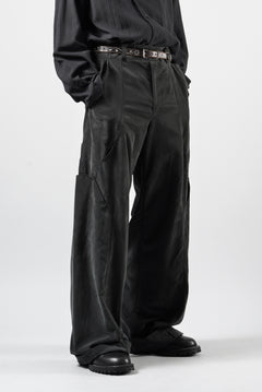 画像をギャラリービューアに読み込む, OPPOSE DUALITY 8POCKET PANEL CXC WIDE TROUSERS (BLACK)