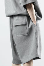 Load image into Gallery viewer, N/07 2 TUCKS EASY SHORTS / RIBBED CARDBOARD KNIT JERSEY (GREY)