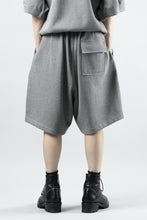 Load image into Gallery viewer, N/07 2 TUCKS EASY SHORTS / RIBBED CARDBOARD KNIT JERSEY (GREY)