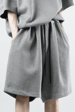 Load image into Gallery viewer, N/07 2 TUCKS EASY SHORTS / RIBBED CARDBOARD KNIT JERSEY (GREY)