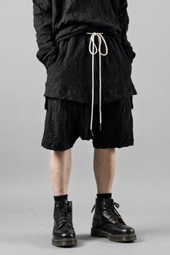 画像をギャラリービューアに読み込む, A.F ARTEFACT GRADIENT PLAID PATTERN LAYERED SHORTS (BLACK)