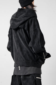 画像をギャラリービューアに読み込む, A.F ARTEFACT MILITARY HOODIE BLOUSON / WILD VEGAN LEATHER (BLACK)