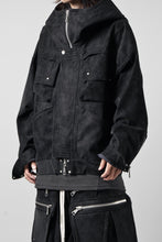 画像をギャラリービューアに読み込む, A.F ARTEFACT MILITARY HOODIE BLOUSON / WILD VEGAN LEATHER (BLACK)
