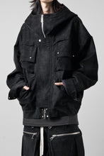 画像をギャラリービューアに読み込む, A.F ARTEFACT MILITARY HOODIE BLOUSON / WILD VEGAN LEATHER (BLACK)