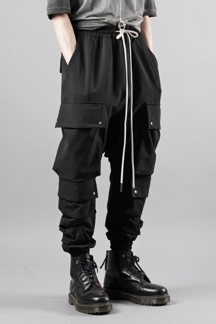 画像をギャラリービューアに読み込む, A.F ARTEFACT LOWCROTCH TACTICAL JOGGERS / TECH SMOOTH (BLACK)