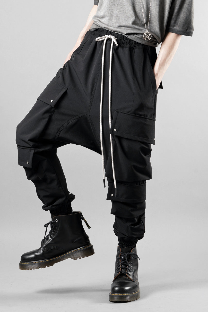 画像をギャラリービューアに読み込む, A.F ARTEFACT LOWCROTCH TACTICAL JOGGERS / TECH SMOOTH (BLACK)