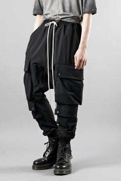 画像をギャラリービューアに読み込む, A.F ARTEFACT LOWCROTCH TACTICAL JOGGERS / TECH SMOOTH (BLACK)