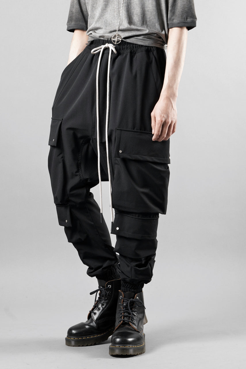 画像をギャラリービューアに読み込む, A.F ARTEFACT LOWCROTCH TACTICAL JOGGERS / TECH SMOOTH (BLACK)