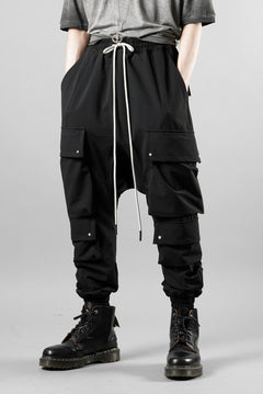 画像をギャラリービューアに読み込む, A.F ARTEFACT LOWCROTCH TACTICAL JOGGERS / TECH SMOOTH (BLACK)